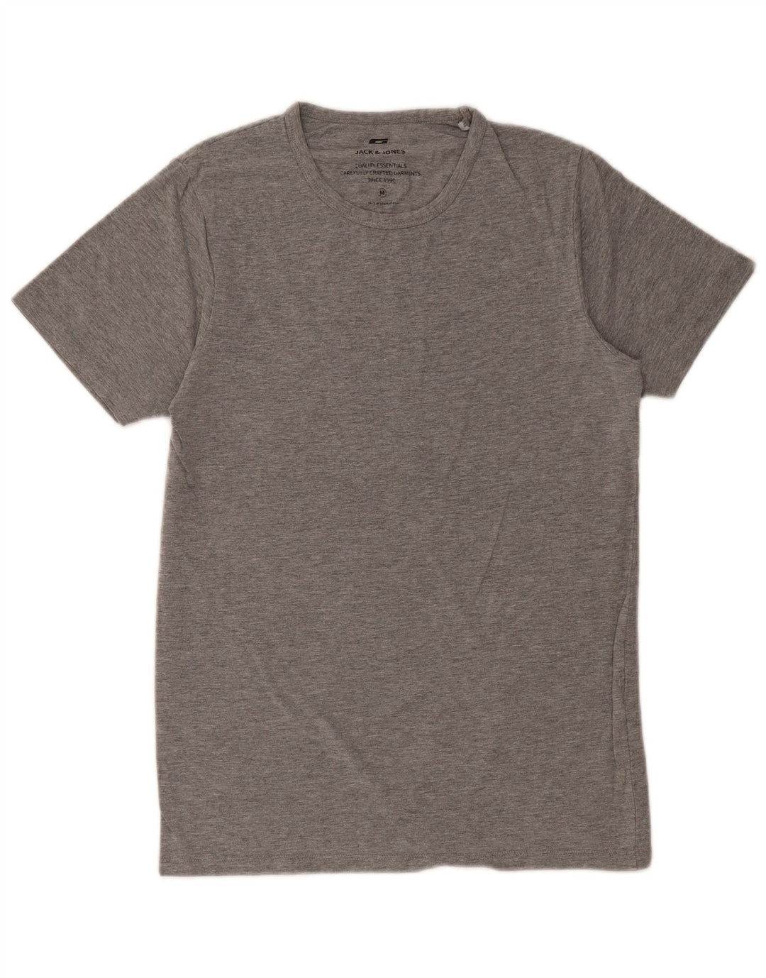JACK & JONES Herre T-shirt Top Medium Grey Flecked Bomuld