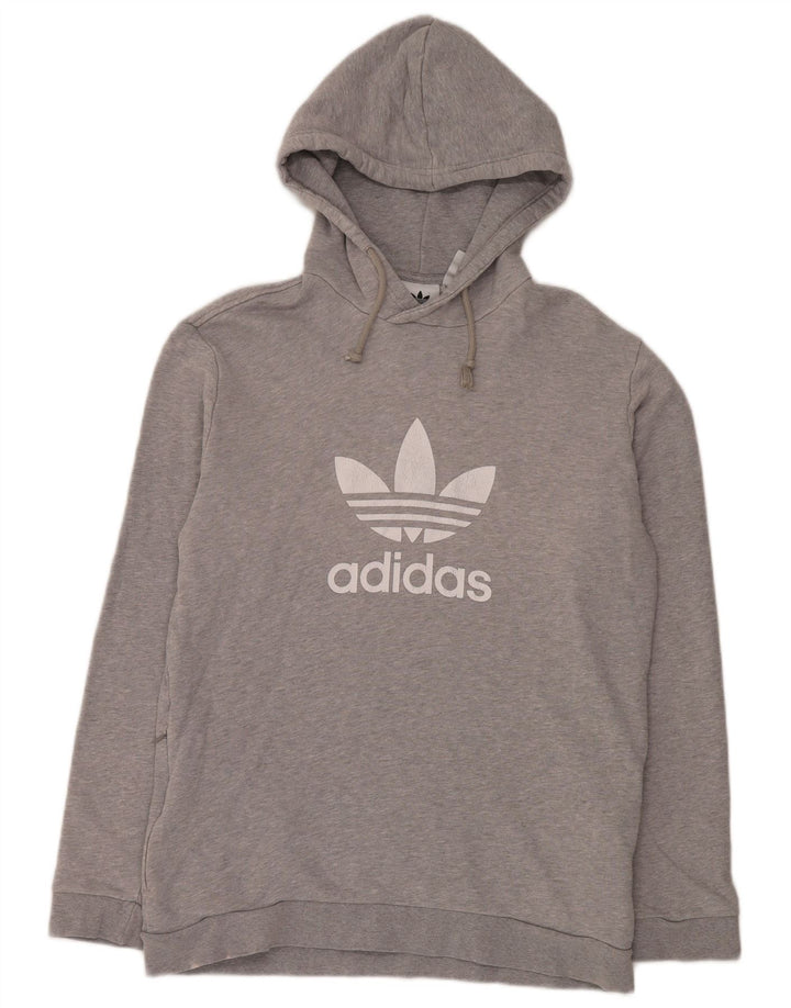 Adidas Grafisk hættetrøje til mænd mellemgrå bomuld