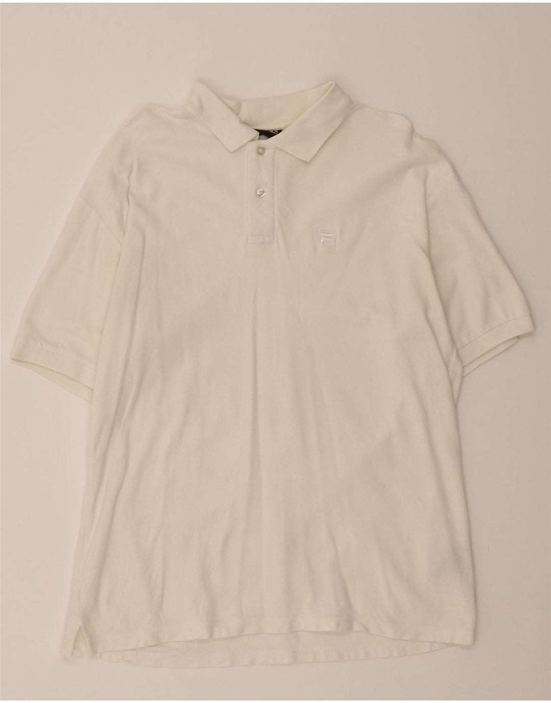 FILA Mens Polo Shirt Large White Cotton Vintage Fila and Second-Hand Fila from Messina Hembry 