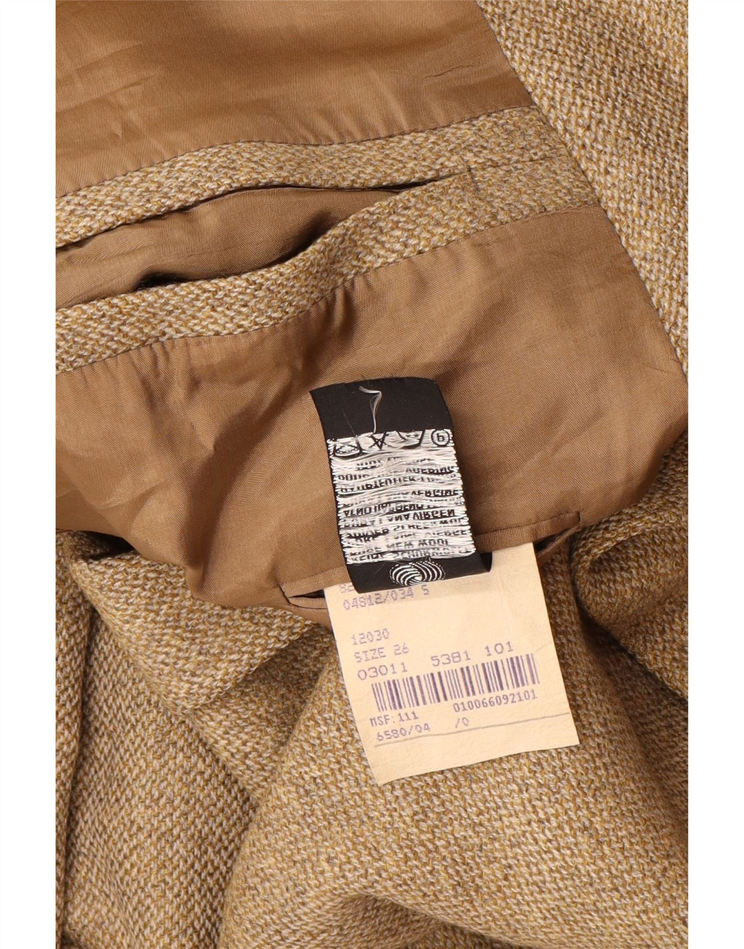 PLACE VENDOME Herre 2-knaps blazerjakke UK 40 Stor Beige Uld