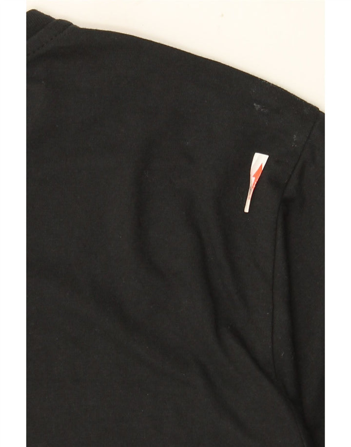 Adidas Grafisk T-shirt top mellem sort polyester til mænd