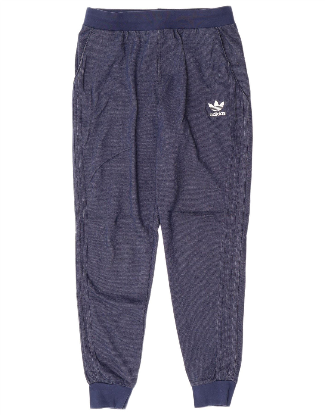 ADIDAS Mens Tracksuit Trousers Joggers Medium  Navy Blue Cotton