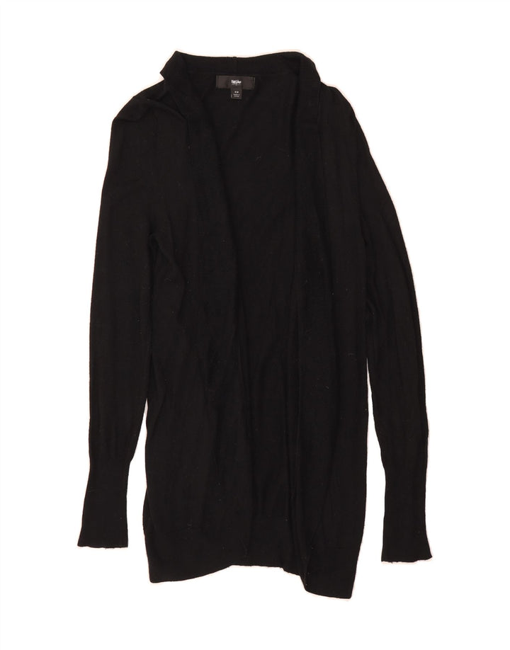 MOSSIMO Womens Longline Open Cardigan Sweater UK 12 Medium Black Rayon Vintage Mossimo and Second-Hand Mossimo from Messina Hembry 