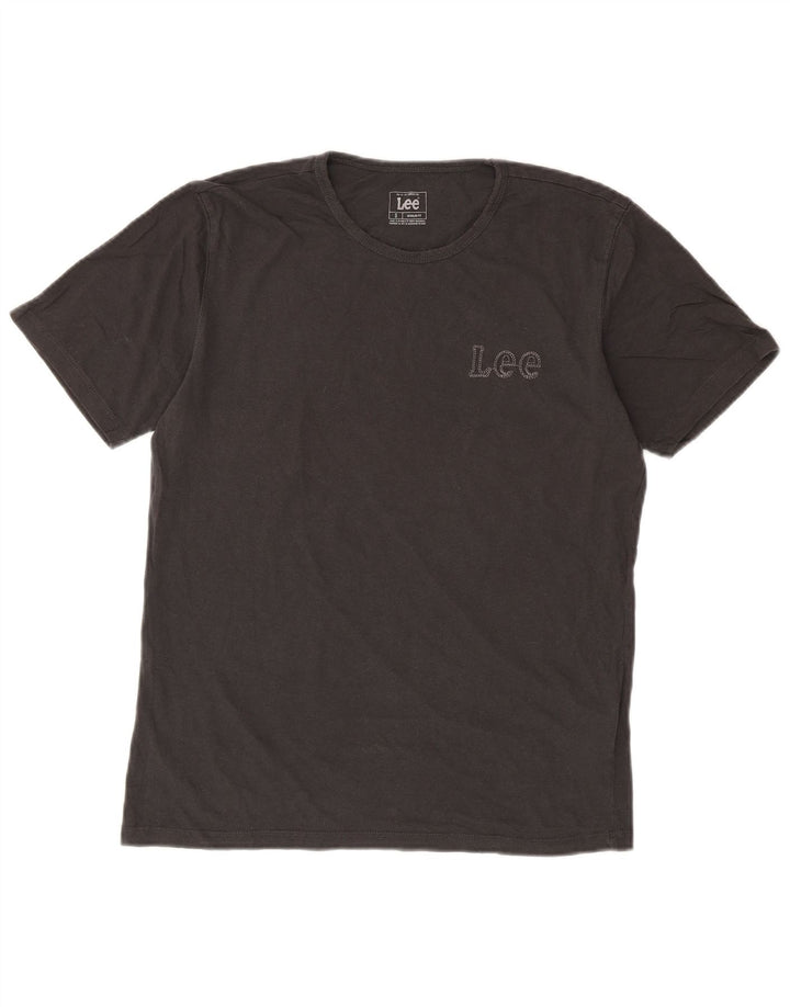 Lee Herre Regular Fit T-Shirt Top Lille Grå Bomuld