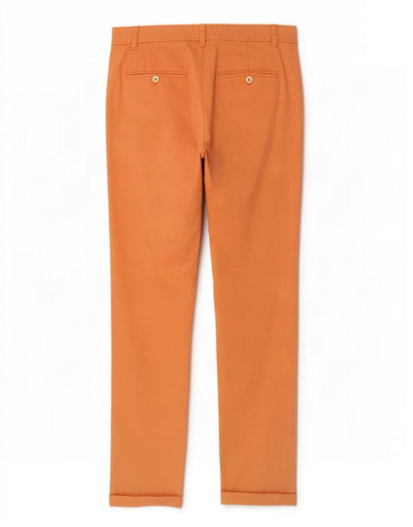 Massimo Dutti Womens Casual Fit Chino Trousers EU 38 Small W28 L29 Orange