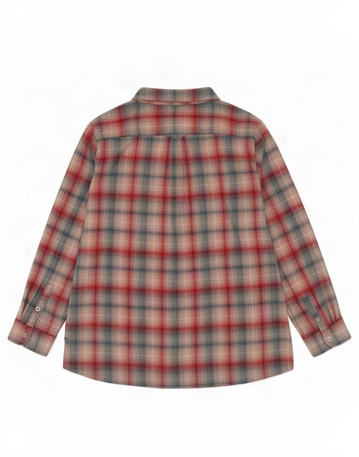 Fat Face Dame Flanellskjorte UK 24 4XL Flerfarvet ternet bomuld