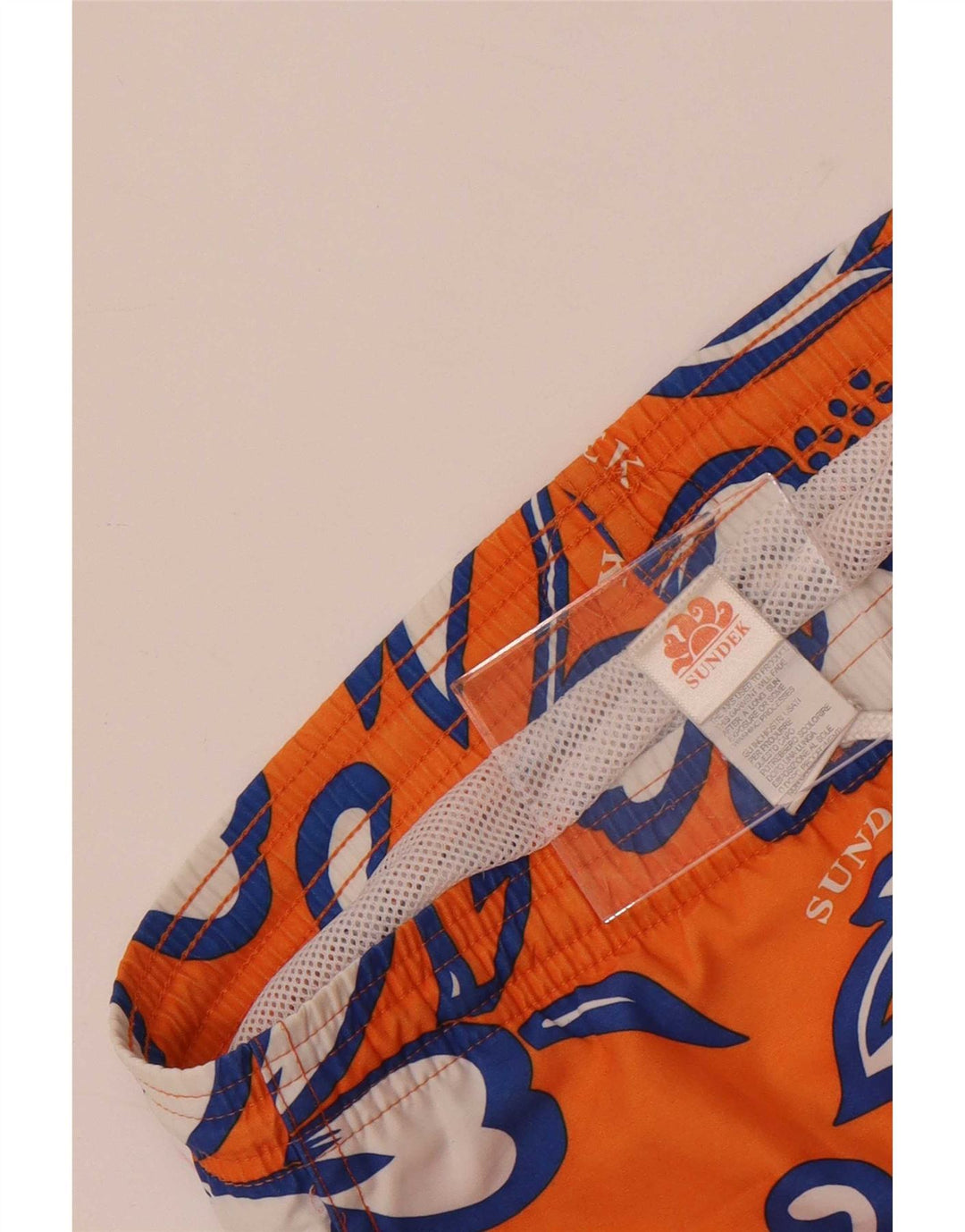 Sundek Herre grafiske svømmeshorts Medium Orange Floral Polyester