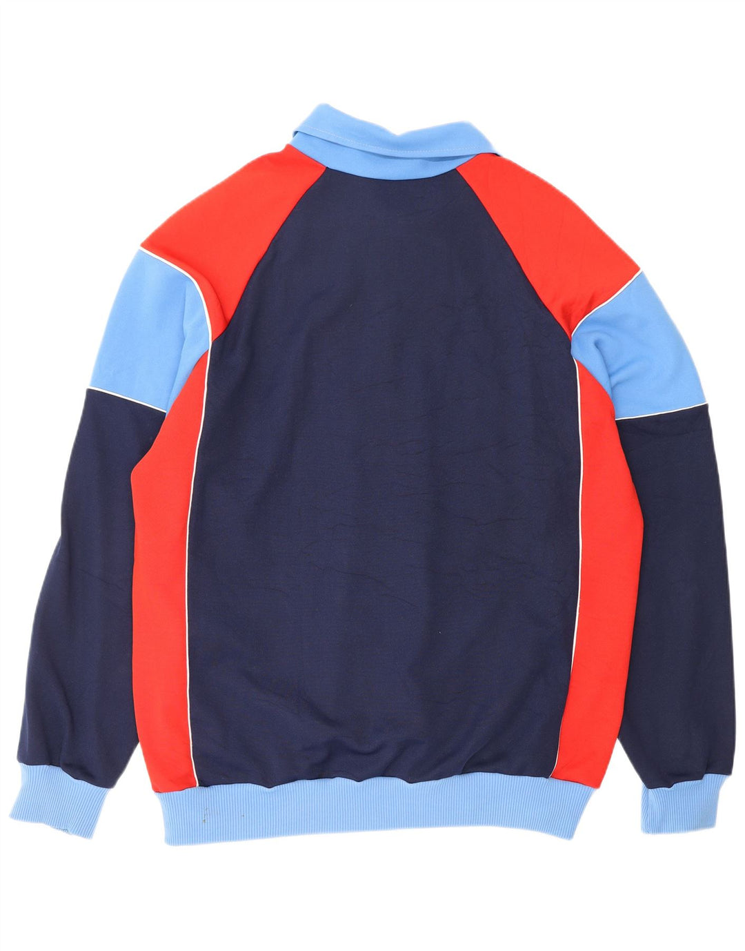 VINTAGE Træningsdragt til mænd Topjakke EU 56 XL Blå Colourblock Retro