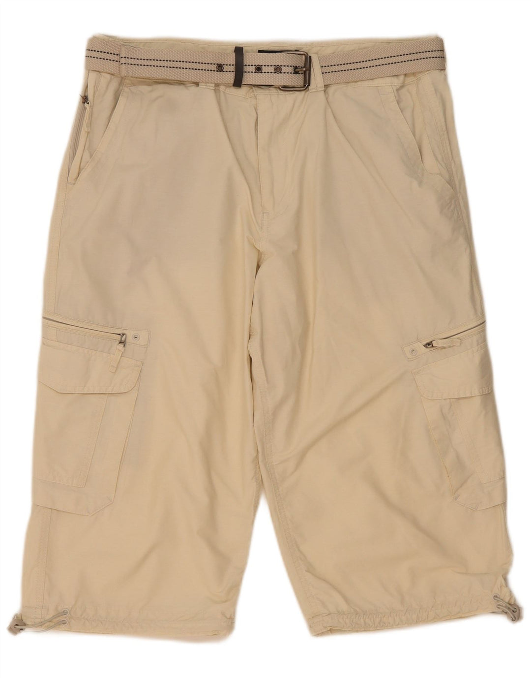 MARKS & SPENCER Herre Cargo Bermuda Shorts W38 XL Beige Bomuld
