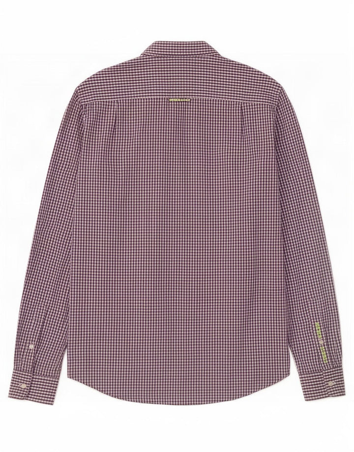 Superdry Herreskjorte Stor lilla Gingham Bomuld