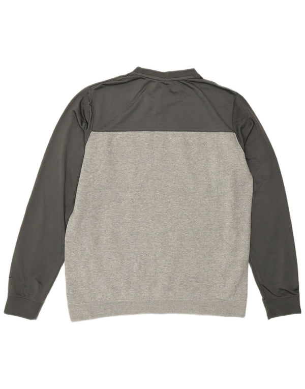 Nike Herre grafisk sweatshirt Jumper Medium Grå Colourblock Bomuld