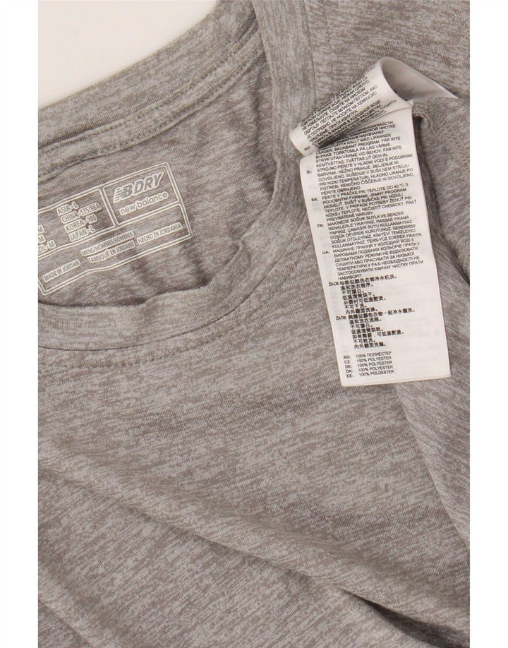 New Balance Herre T-Shirt Top Medium Grå Polyester