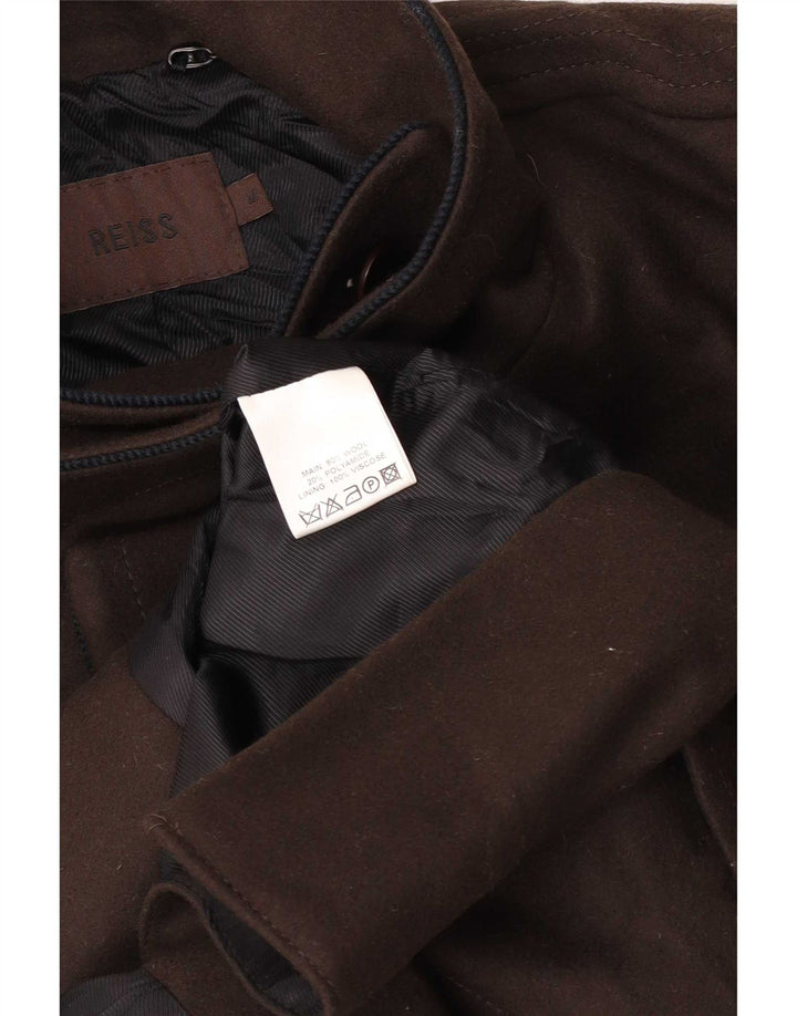 Reiss Herre Overfrakke UK 38 Medium Brun Uld