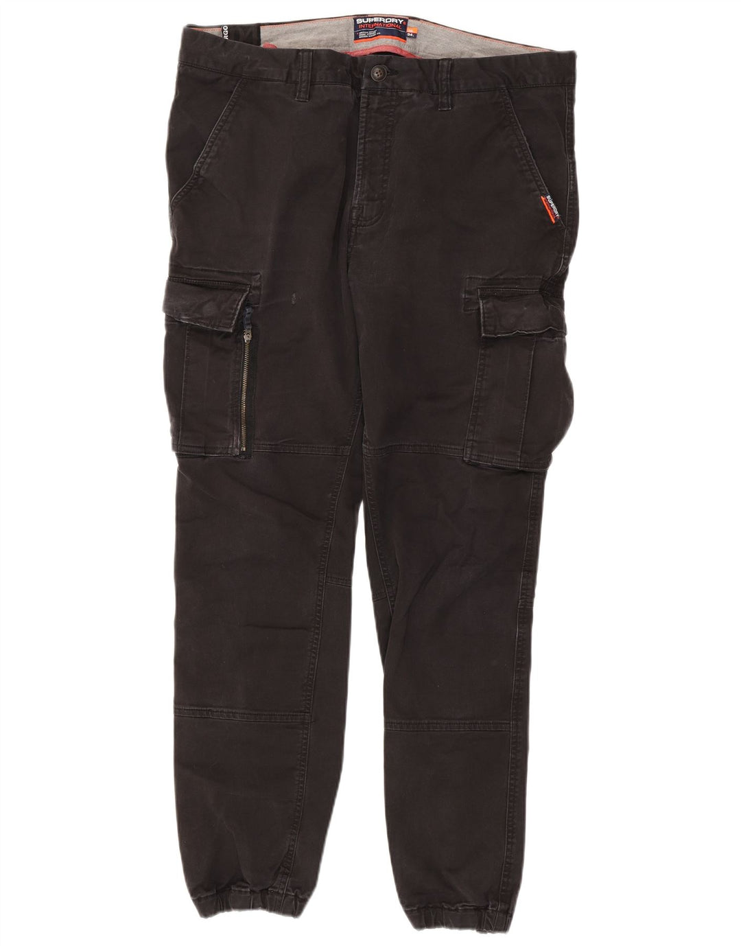 Superdry Joggers Cargo-bukser til mænd W36 L30 sort bomuld