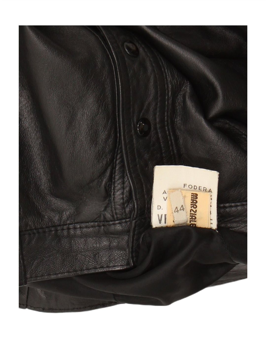 VINTAGE Womens High Waist Mini Skirt IT 44 Medium W24 Black Leather Vintage Vintage and Second-Hand Vintage from Messina Hembry 