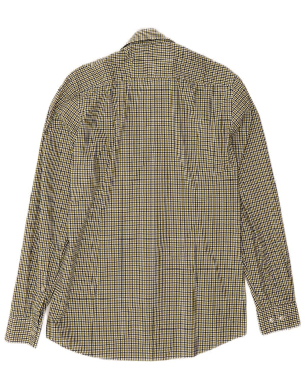 Hugo Boss Herre Slim Fit skjorte størrelse 15 1/2 Medium Green Gingham Cotton