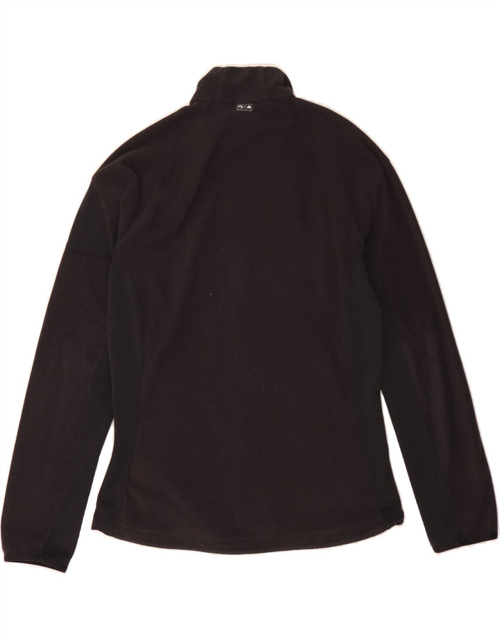 ADIDAS Womens Fleece Jacket UK 14 Medium Black Polyester Vintage Adidas and Second-Hand Adidas from Messina Hembry 