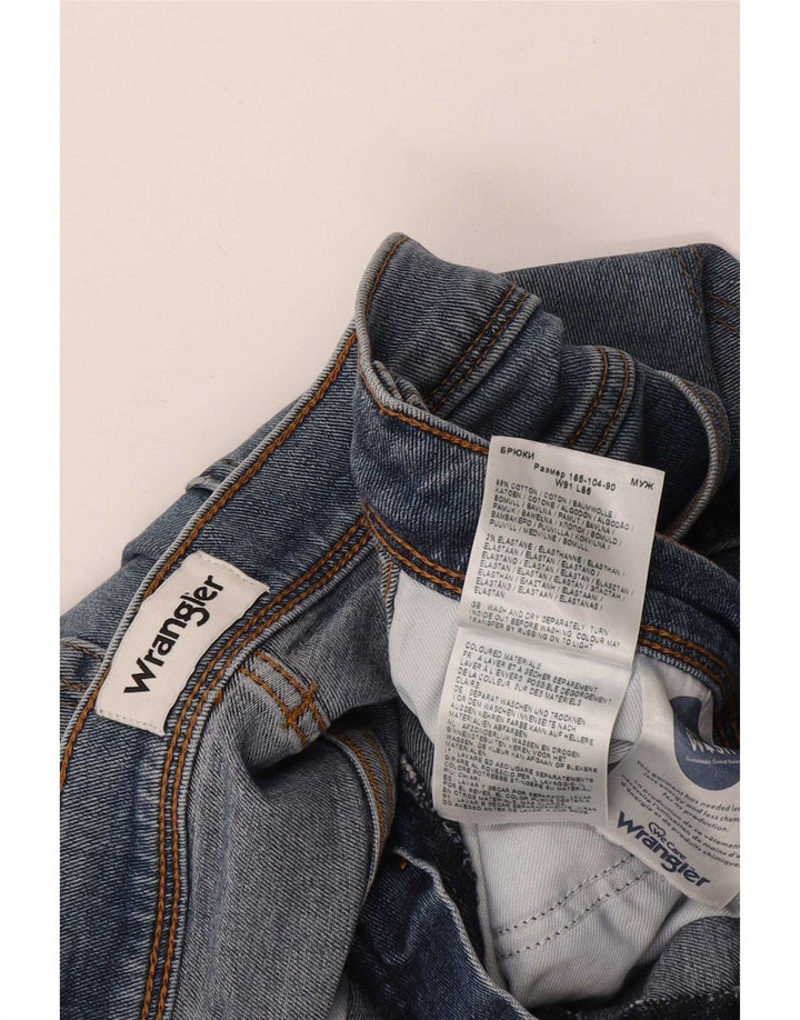Wrangler Herre Texas Straight Jeans W36 L34 Blå Bomuld