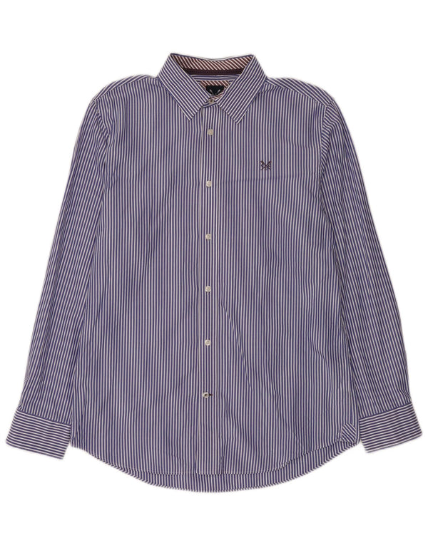 Crew Clothing Herre Classic Fit skjorte Medium Blue Pinstripe Bomuld