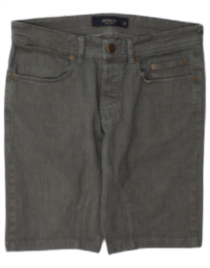 SIVIGLIA Casual Shorts til mænd W32 mellemgrå bomuld