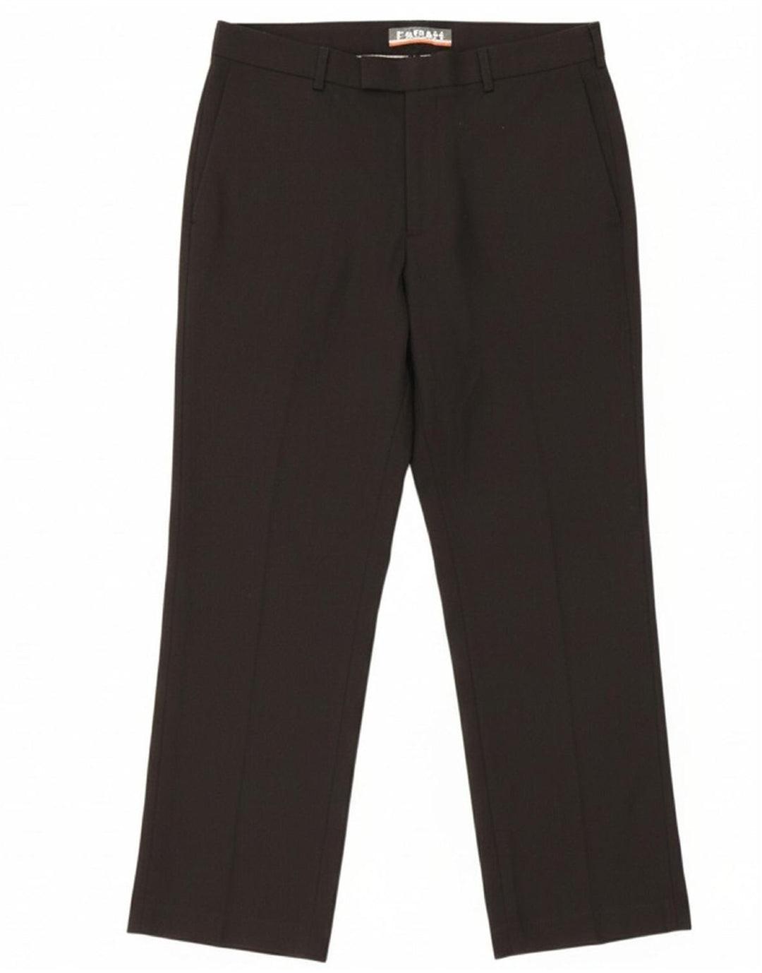 FARAH Mens Straight Suit Trousers W34 L30 Black Polyester