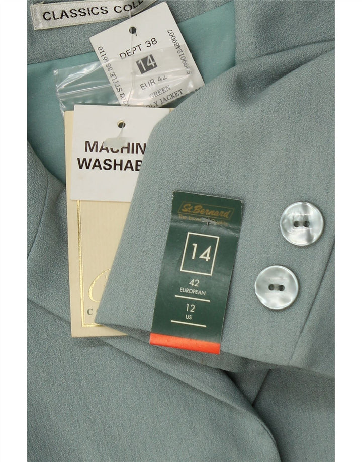 St. Bernard Dame 4-knaps blazerjakke UK 14 Medium Green Polyester