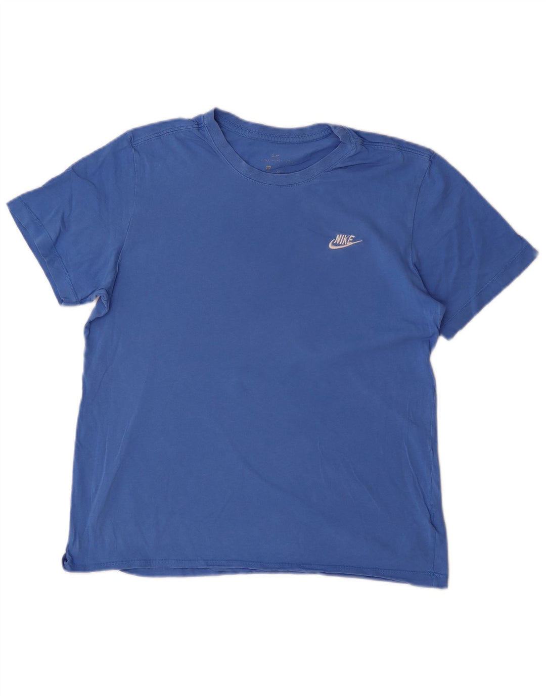 Nike T-shirt top mellemblå bomuld til mænd