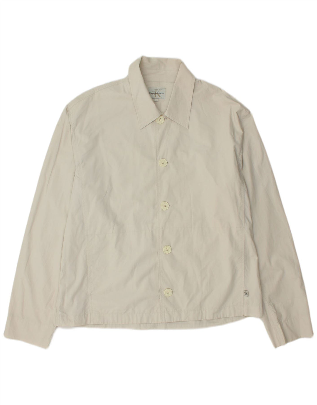 Calvin Klein Jeans Bomberjakke til mænd UK 40 Stor hvid bomuld