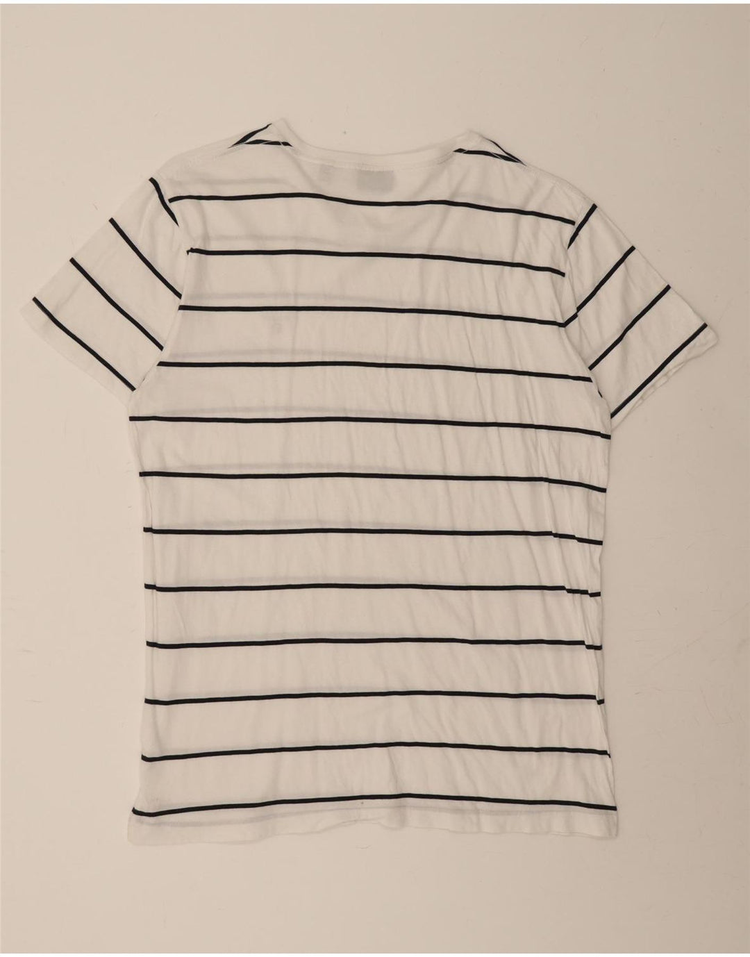 GANT Mens T-Shirt Top XL White Striped Cotton Vintage Gant and Second-Hand Gant from Messina Hembry 