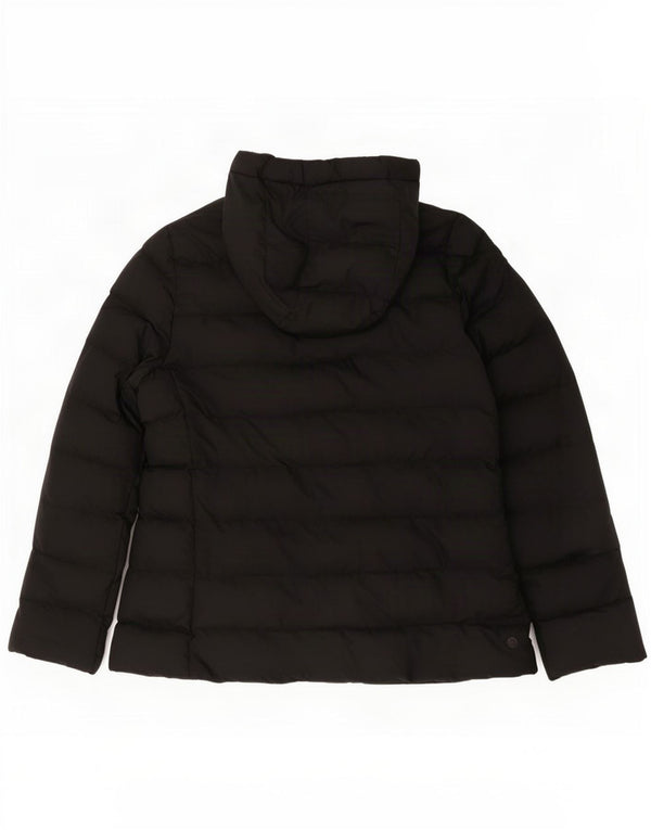 Adidas Dame Hætte Polstret Jakke UK 16 Stor Sort Polyester