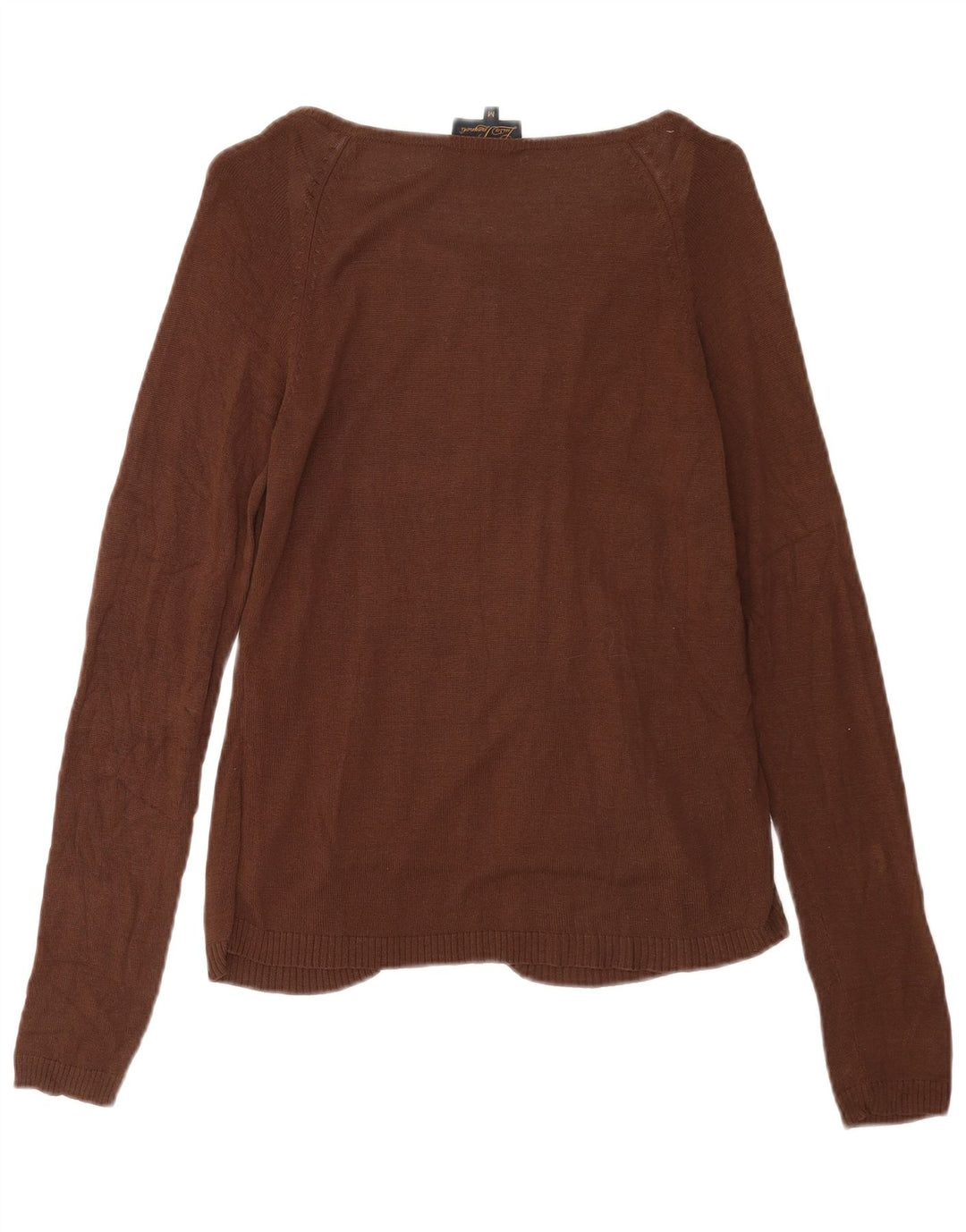 Luisa Spagnoli Dame Cardigan Sweater UK 12 Medium Brun Silke