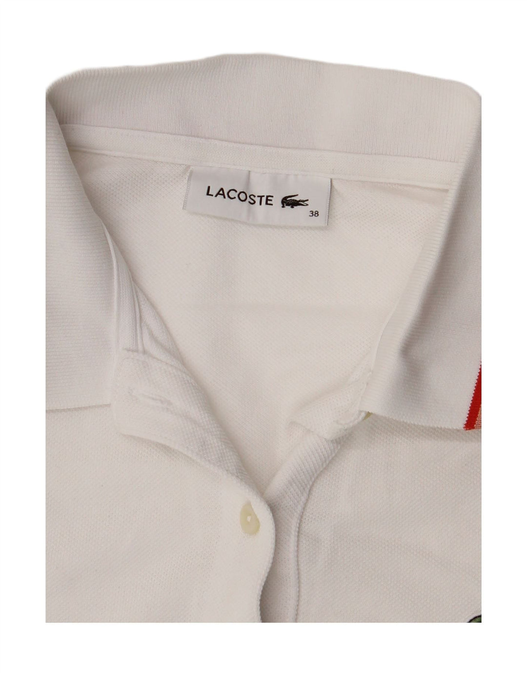 Lacoste Dame Polo Shirt Størrelse 38 Medium White