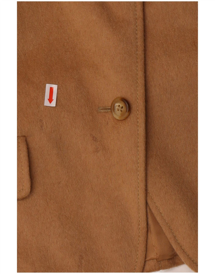 MAX MARA Dame 4-knaps blazerjakke UK 14 Large Beige Camelhair Classic