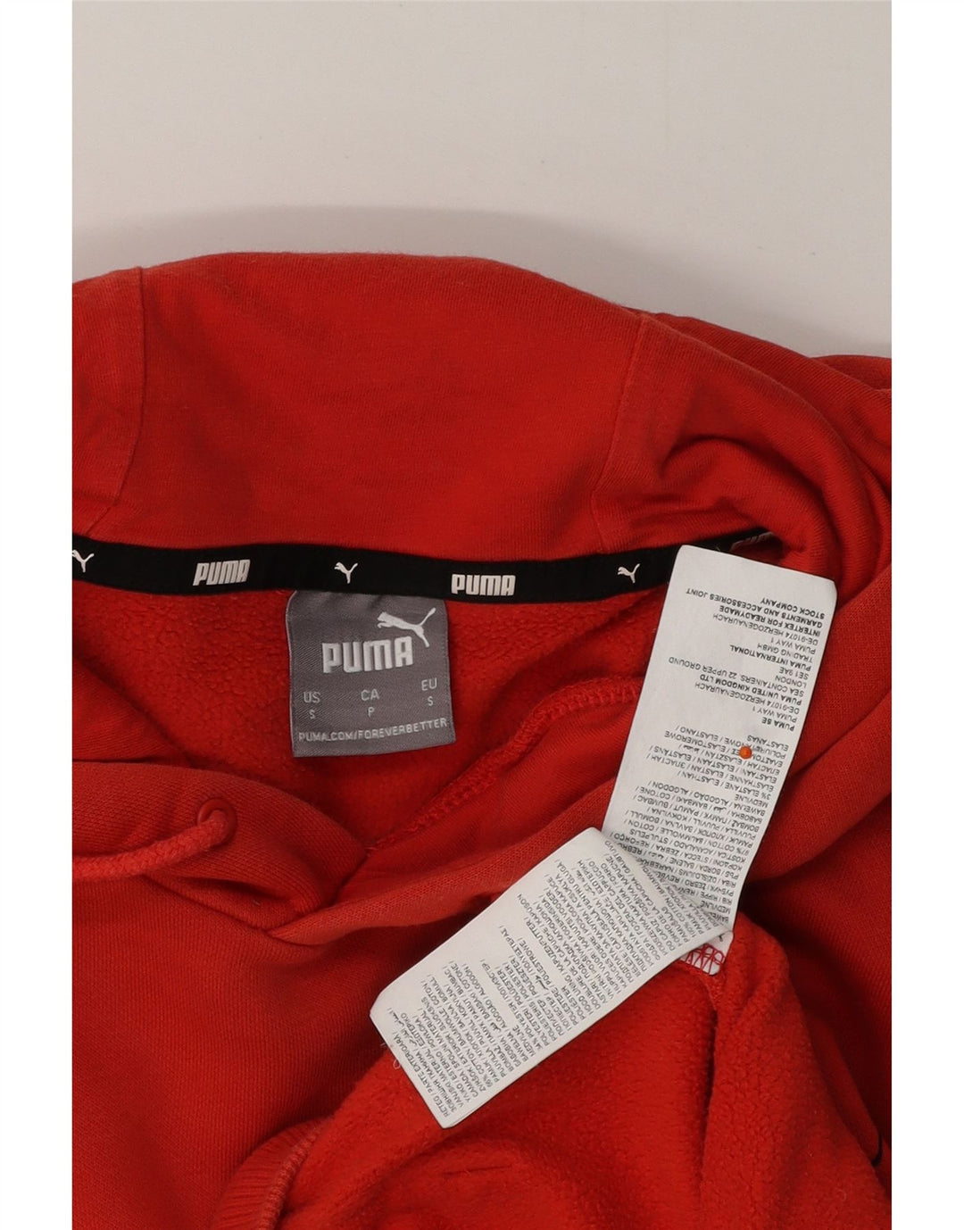 PUMA Mens Graphic Hoodie Jumper Small Orange Cotton Vintage Puma and Second-Hand Puma from Messina Hembry 