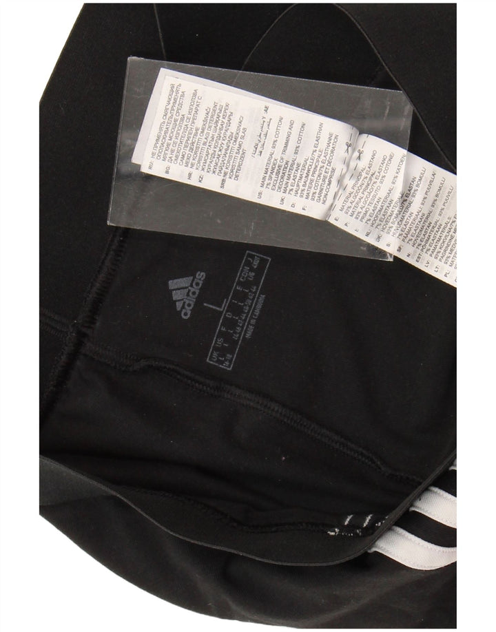 ADIDAS Dame Leggings UK 16/18 Large Black Bomuld