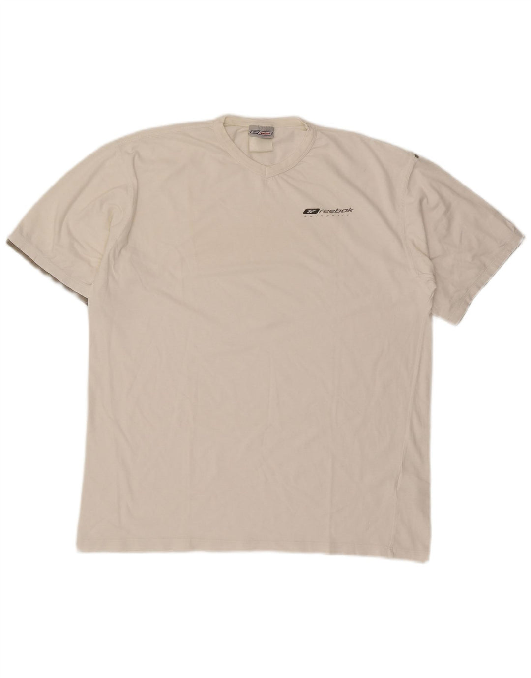 REEBOK Mens T-Shirt Top Large White