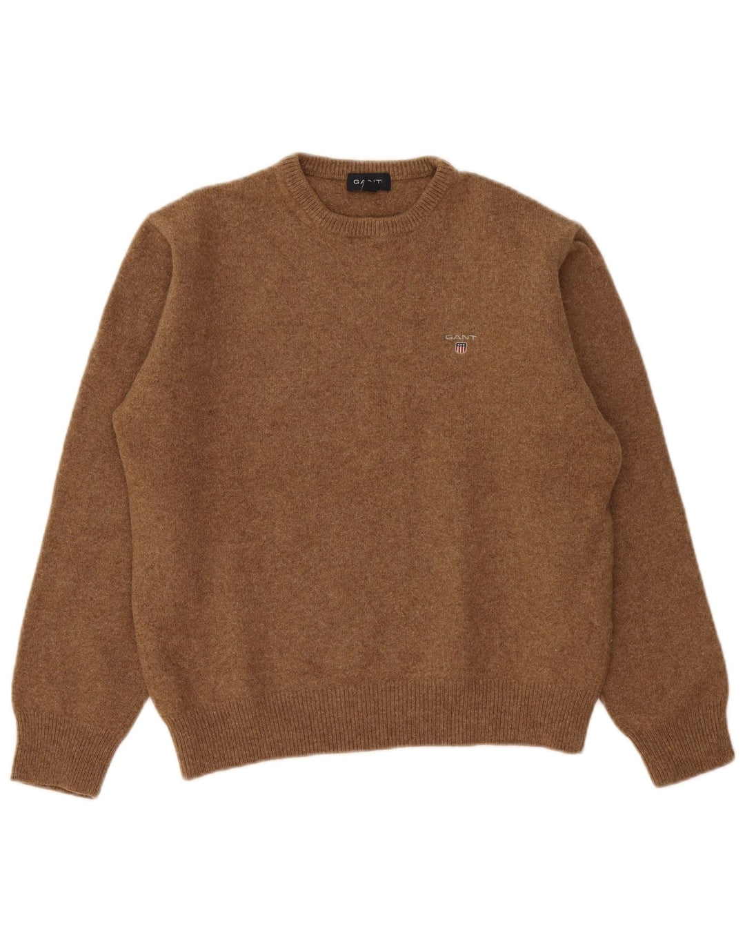 Gant Boys Crew Neck Jumper Sweater 15-16 År Stor Beige Lammeuld