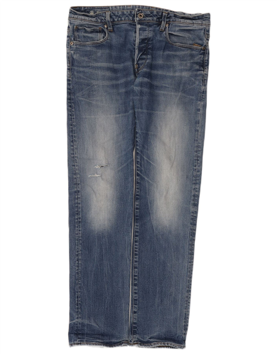 G-Star Straight Jeans til mænd W34 L34 Blå Bomuld