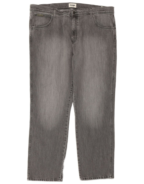 WRANGLER Herre Texas Straight Jeans W42 L32 Grå Bomuld