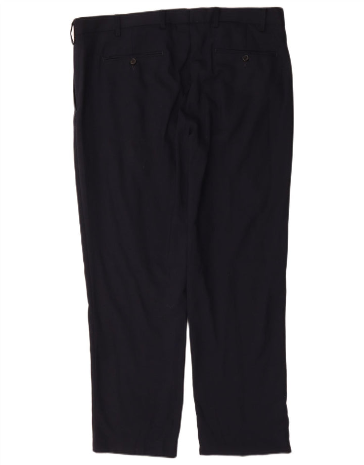 Marks & Spencer Herre Regular Fit Suit Bukser W38 L29 Marineblå Uld