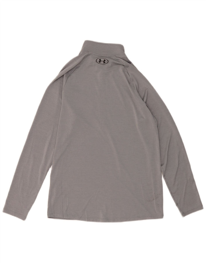 UNDER ARMOR Herre Heat Gear Zip Neck Pullover Træningsdragt Top Medium Grå