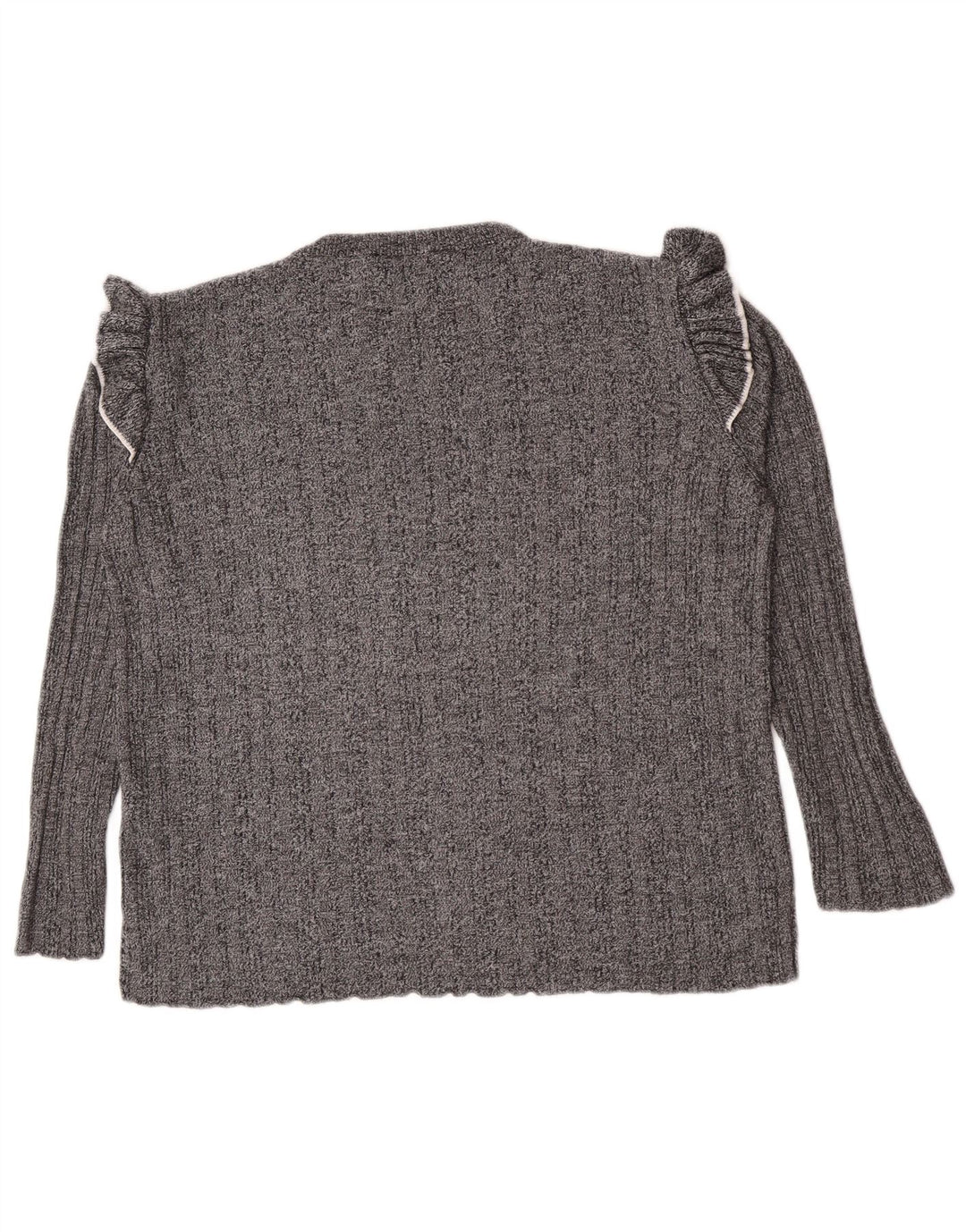Marks & Spencer Dame sweater med rund hals DK 16 Stor grå akryl