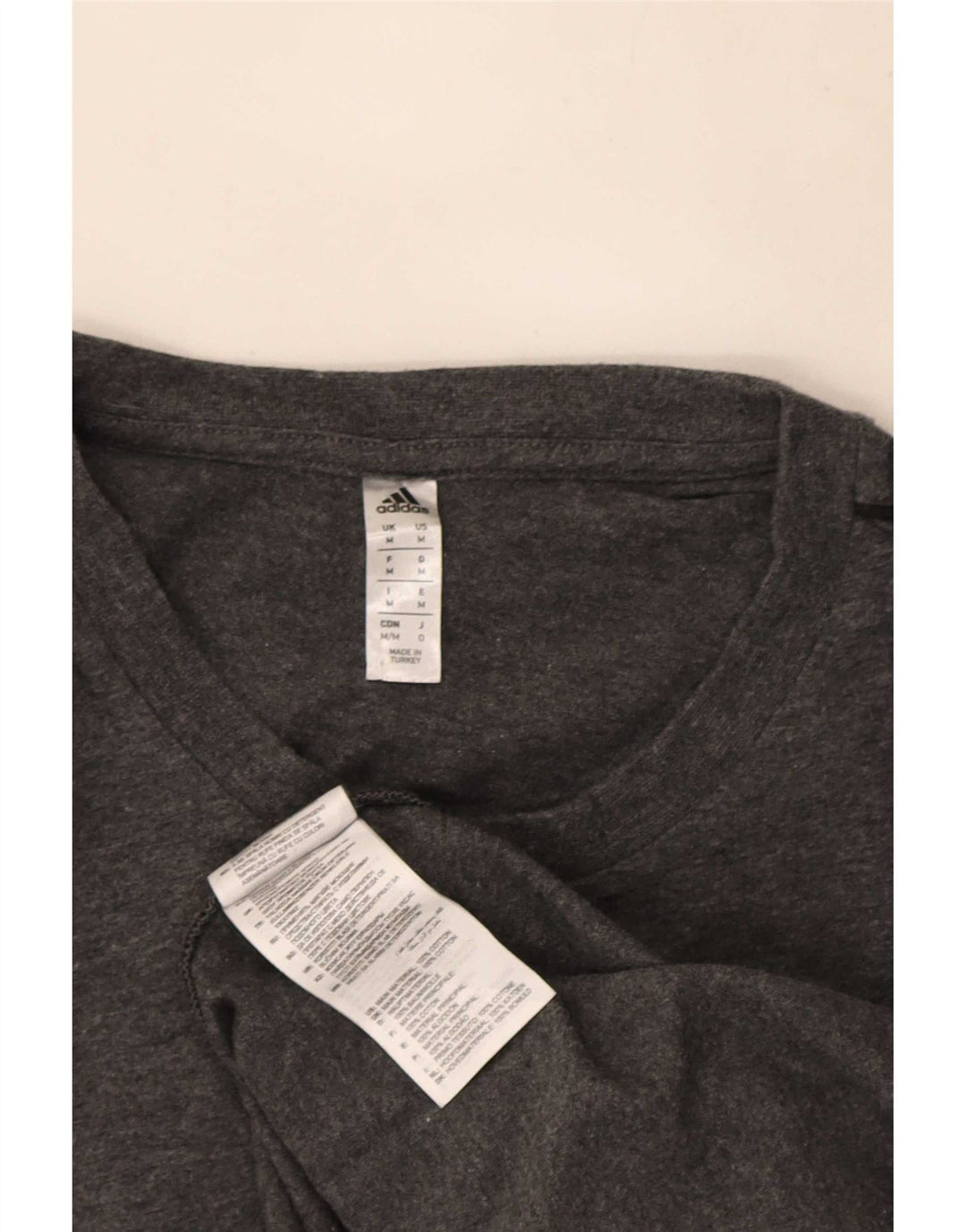 Adidas T-shirt top mellem grå bomuld til mænd