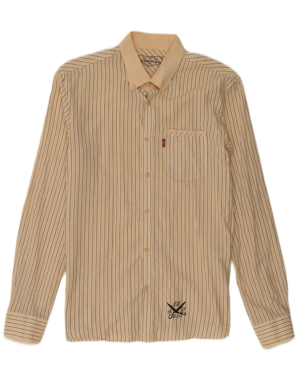 LEVI'S Herreskjorte Medium Beige Stribet Bomuld