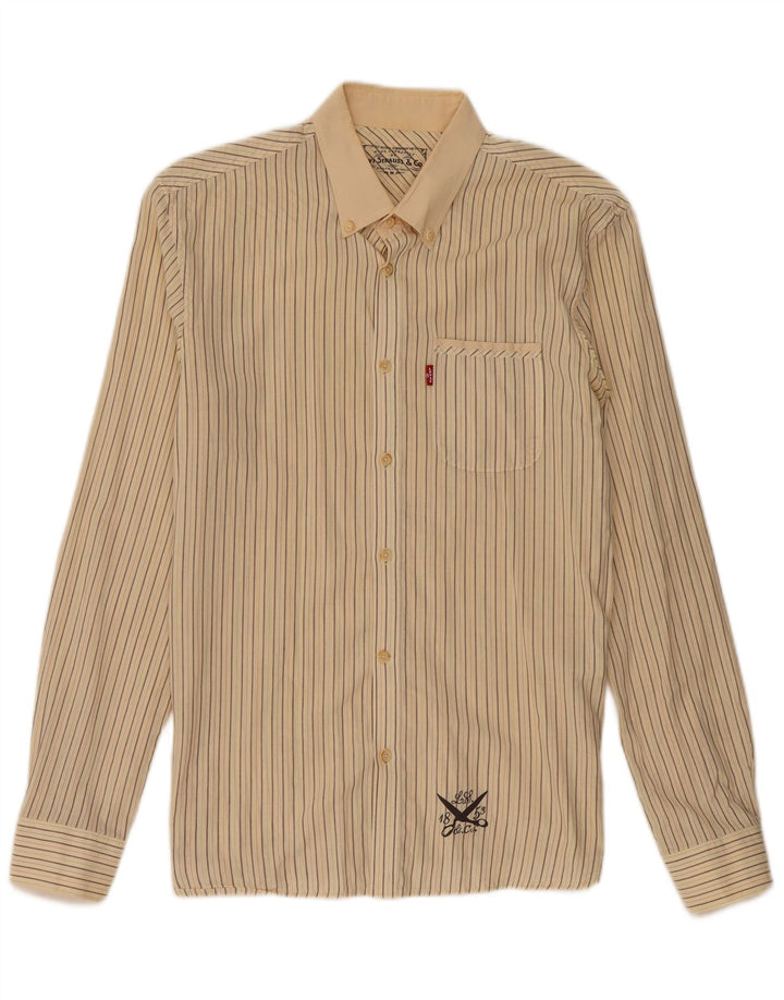 LEVI'S Herreskjorte Medium Beige Stribet Bomuld