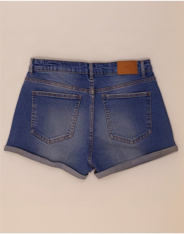 Zara Womens Distressed Denim Shorts EU 40 Medium W30 Blue