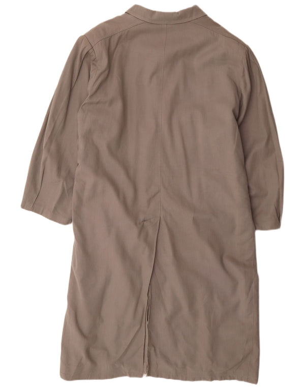 Vintage Mens Overcoat UK 40 Large Grey Cotton