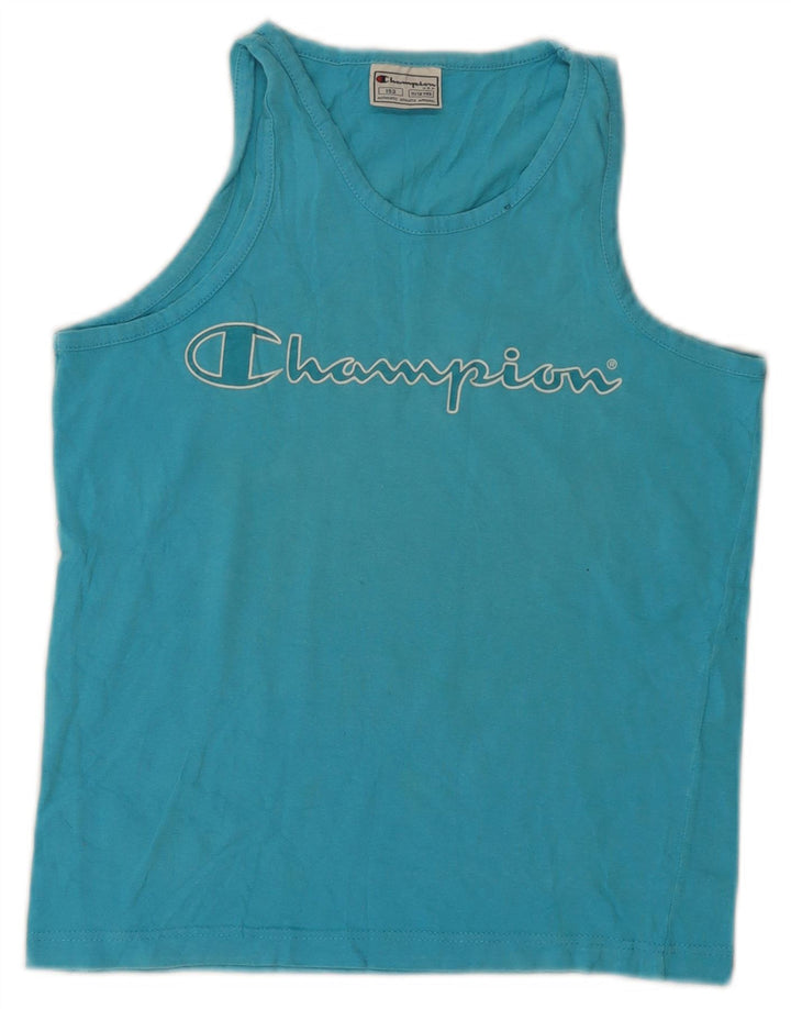 Champion drenge grafisk vest top 11-12 år blå bomuld