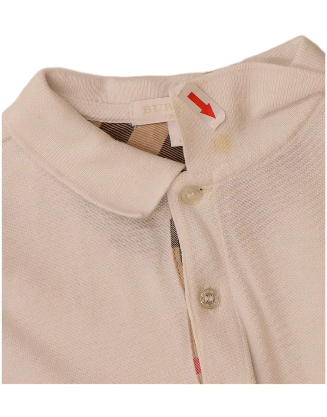 Burberry Boys poloshirt 6-7 år hvid bomuld