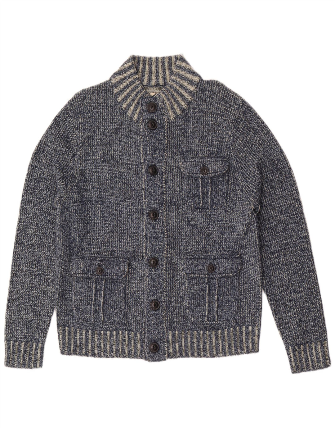 Watsons herre cardigan sweater EU 52/54 Large Blue Flecked Polyacrylic
